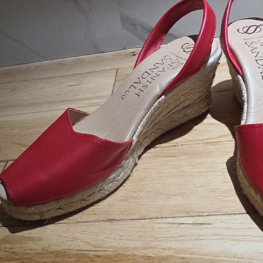 SPANISH SANDAL CO Red Women's Shoes - Picture 3 of 7